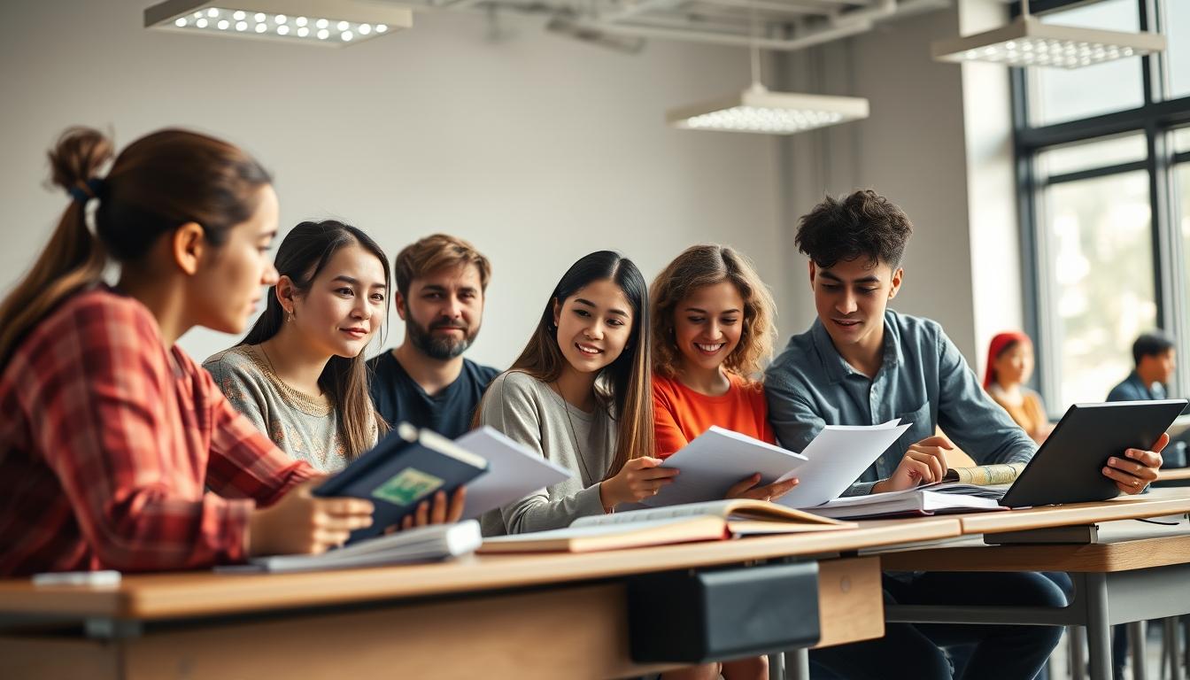 Modern university campus for students